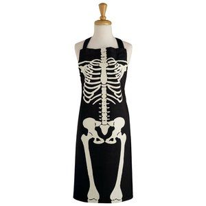 Halloween Skeleton Chef Apron 100% Cotton  CHILD Size for Baking or Crafts